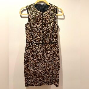 Like new jcrew leopard shift dress- great for fall